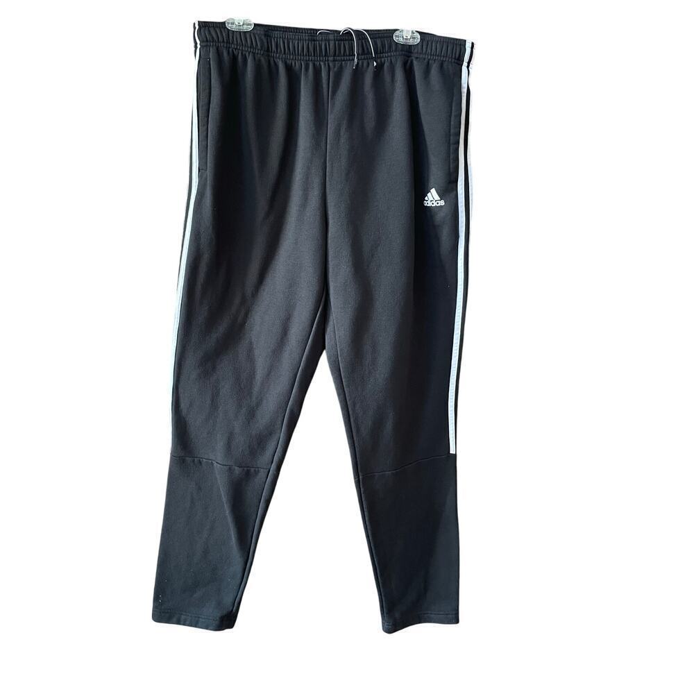 Adidas Classic Sweatpants Jogger Style Size XL Black White Stripes Trefoil